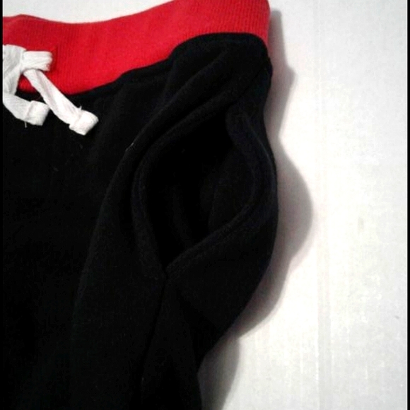 Disney Bottoms Disney Mickey Black Red Sporty Athleisure Boys